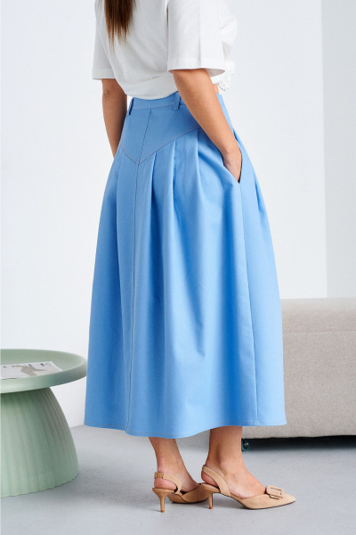 Юбка Liona Style 949 голубой - фото 5