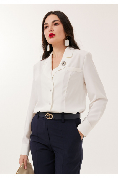 Блуза Твой имидж 2179 молочный - фото 3