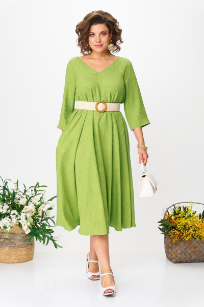 Платье, пояс Anastasia 1005.3 фисташковый - фото 1