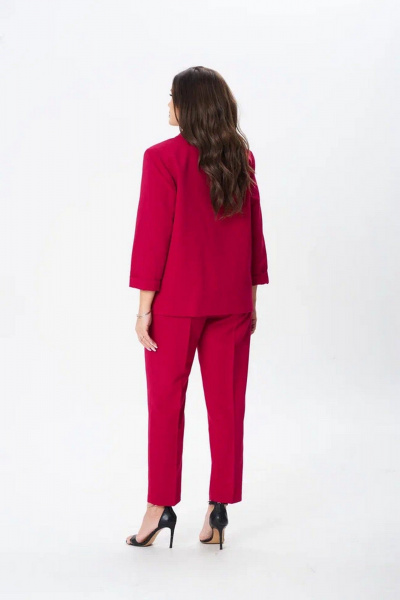 Брюки, жакет, топ SandyNa 130558 спелая_малина - фото 7