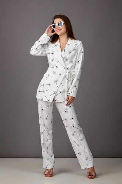 Брюки, жакет Rosheli 1148 молочный - фото 1