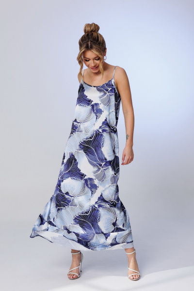 Сарафан Faufilure C1734 синий - фото 2