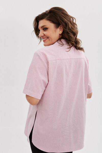 Рубашка Avenue 0338-2 полоска_красный+молочный - фото 7