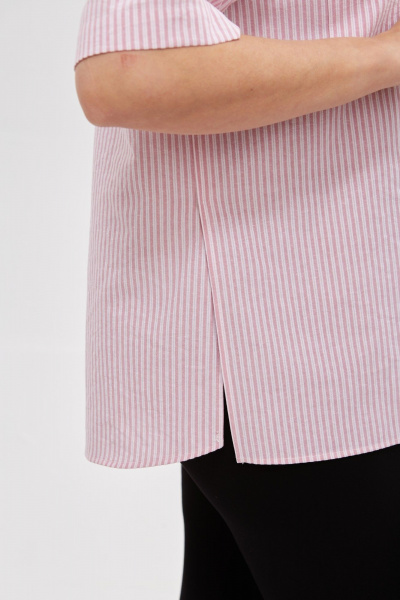 Рубашка Avenue 0338-2 полоска_красный+молочный - фото 6