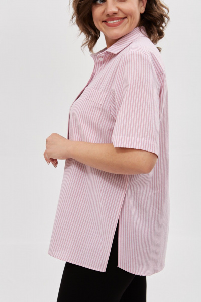 Рубашка Avenue 0338-2 полоска_красный+молочный - фото 5