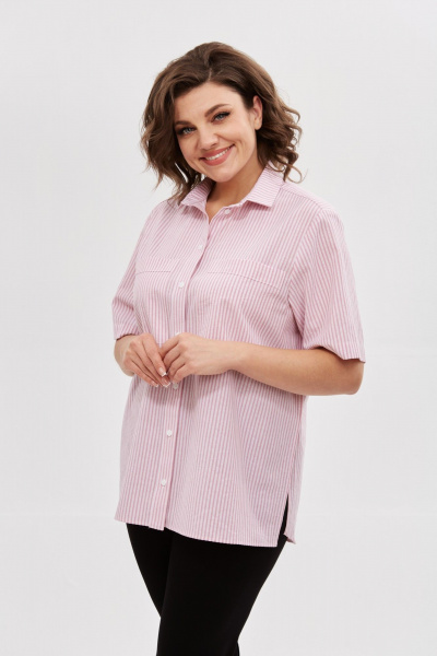 Рубашка Avenue 0338-2 полоска_красный+молочный - фото 4