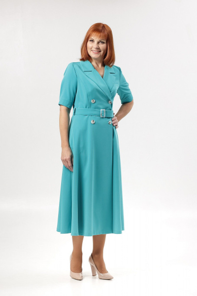 Платье Соджи 648 бирюзовый - фото 1