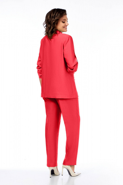 Брюки, жакет Ольга Стиль С-852 красный - фото 2
