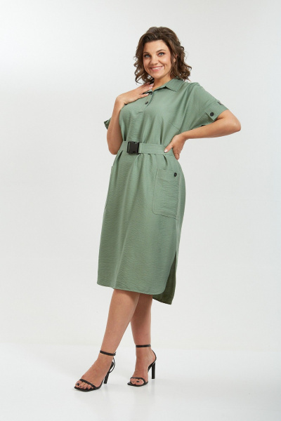 Платье Rishelie 983 олива - фото 6