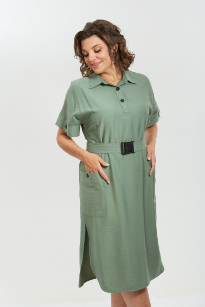 Платье Rishelie 983 олива - фото 3