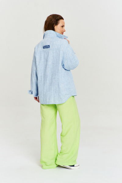 Рубашка AVE RARA 2226 голубой_меланж - фото 7