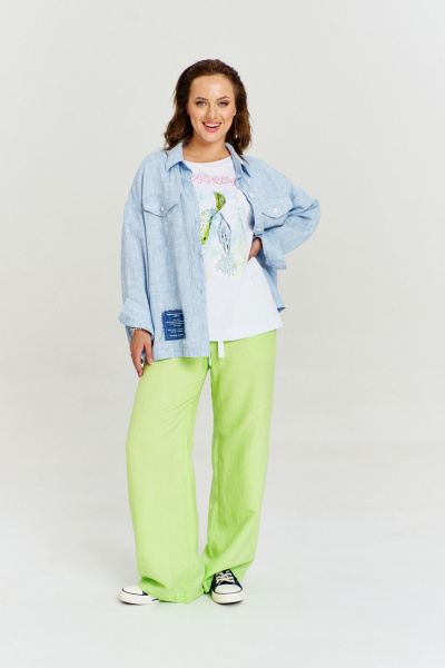 Рубашка AVE RARA 2226 голубой_меланж - фото 6