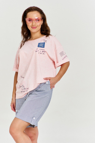 Джемпер AVE RARA 2233 розовый_меланж - фото 1