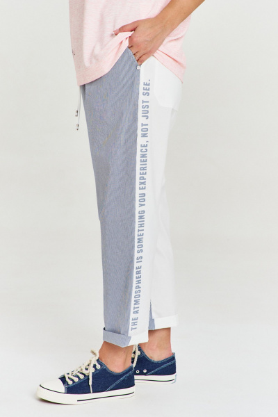 Брюки AVE RARA 4150 бело-синий - фото 3