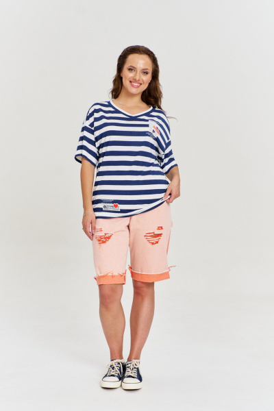 Шорты AVE RARA 4148 розово-оранжевый - фото 5