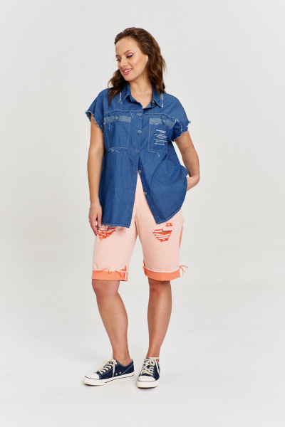 Шорты AVE RARA 4148 розово-оранжевый - фото 3