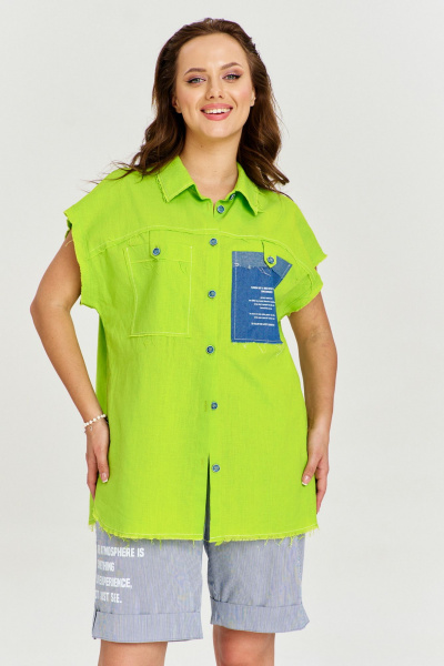 Шорты AVE RARA 4147 бело-синяя полоска - фото 5