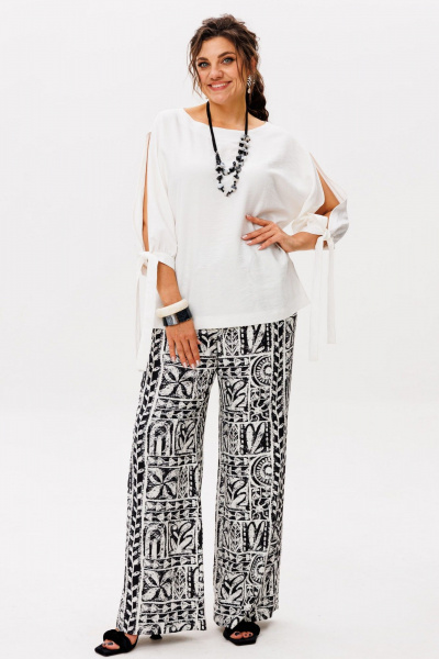 Блуза, брюки Anelli 1536 геометрия - фото 1