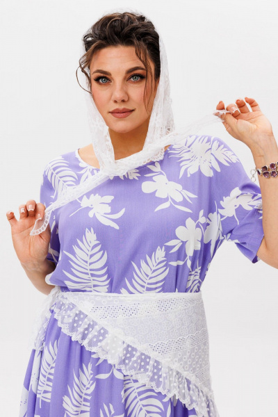 Платье Anelli 1408 лунная_сирень - фото 10