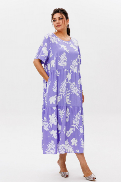 Платье Anelli 1408 лунная_сирень - фото 9