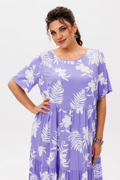 Платье Anelli 1408 лунная_сирень - фото 8