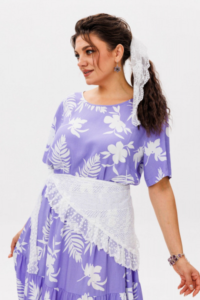 Платье Anelli 1408 лунная_сирень - фото 6