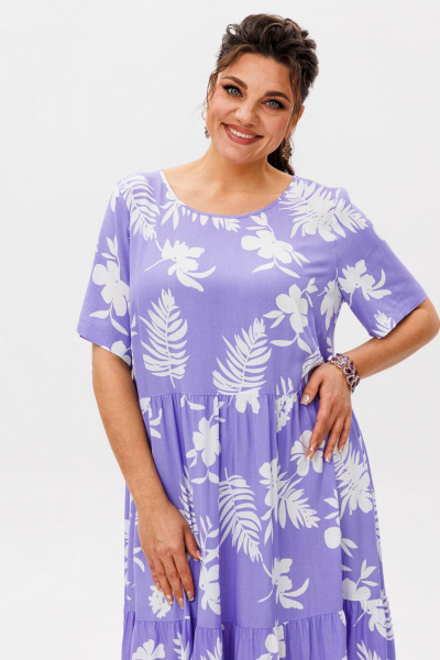 Платье Anelli 1408 лунная_сирень - фото 4
