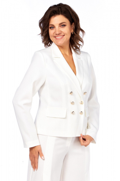 Брюки, жакет Alani Collection 2042 молоко - фото 5