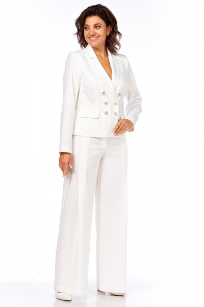 Брюки, жакет Alani Collection 2042 молоко - фото 3