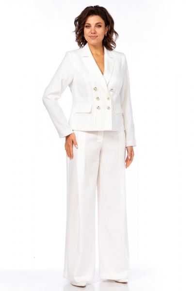 Брюки, жакет Alani Collection 2042 молоко - фото 2