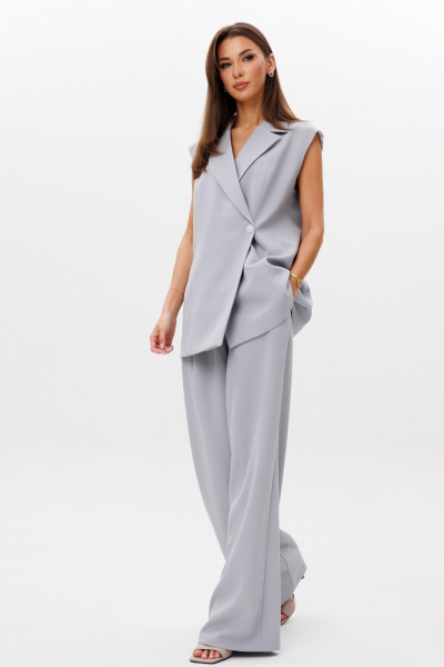 Брюки, жилет Ларс Стиль 1102 серый - фото 1