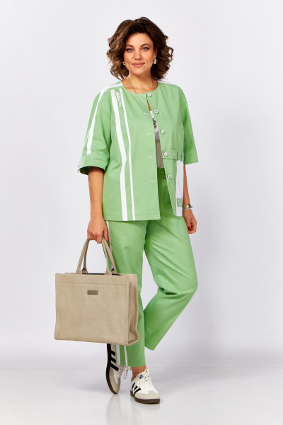 Брюки, жакет Lady Secret 25207 лайм+белый - фото 1