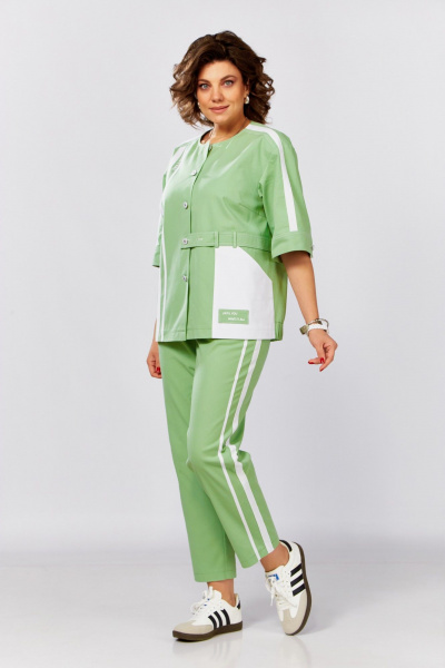 Брюки, жакет Lady Secret 25207 лайм+белый - фото 3