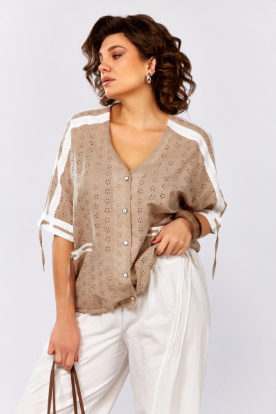 Брюки, жакет Lady Secret 25204 капучино+белый - фото 6