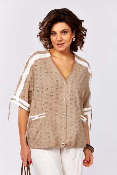 Брюки, жакет Lady Secret 25204 капучино+белый - фото 5