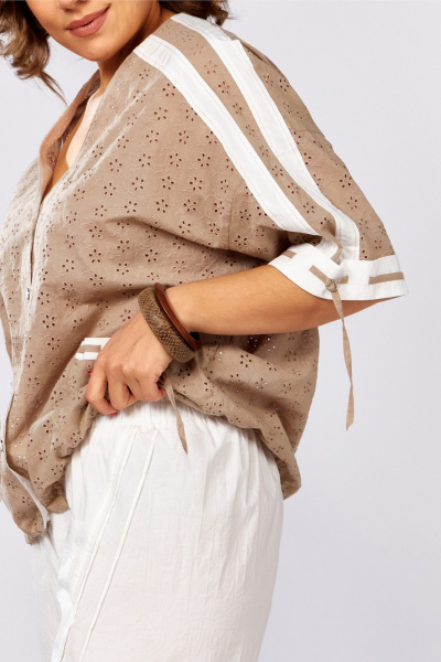 Брюки, жакет Lady Secret 25204 капучино+белый - фото 4