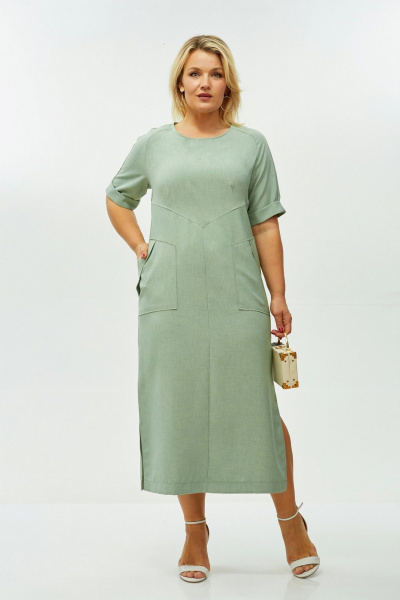 Платье LadisLine 1572 мята - фото 2