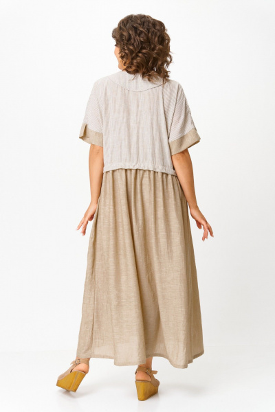 Платье Michel chic 2181 бежевая_полоска - фото 6