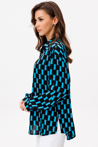 Блуза VIZAVI 735 черно-голубой - фото 13