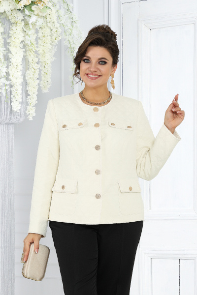 Брюки, жакет Ninele 7467 молоко - фото 35