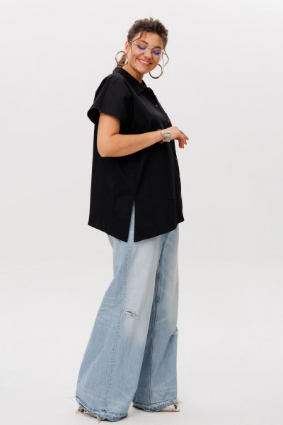 Рубашка Anelli 1618 черный_трюфель - фото 8