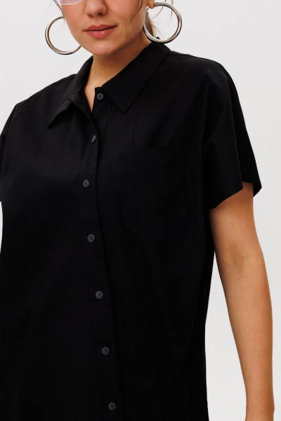 Рубашка Anelli 1618 черный_трюфель - фото 6