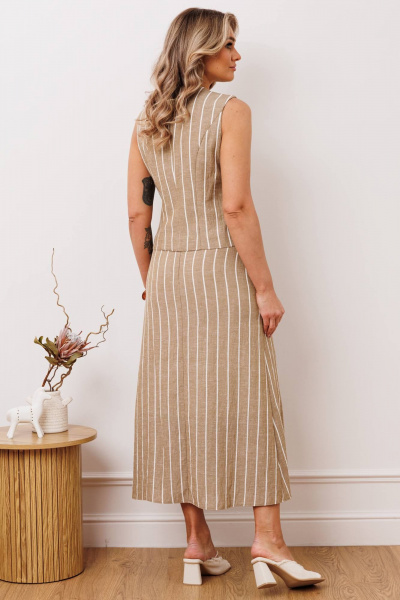 Жилет, юбка Мода Юрс 2907 темный_беж - фото 5