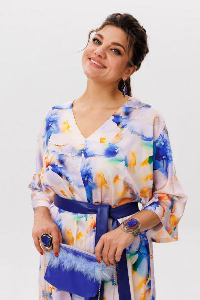 Платье Anelli 1622 акварель - фото 4