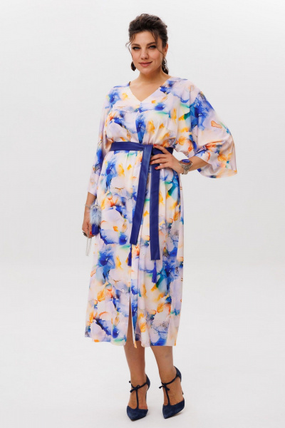 Платье Anelli 1622 акварель - фото 1