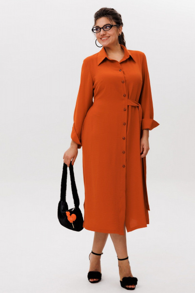 Платье Anelli 1616 кирпичный_поцелуй - фото 10