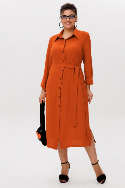 Платье Anelli 1616 кирпичный_поцелуй - фото 6