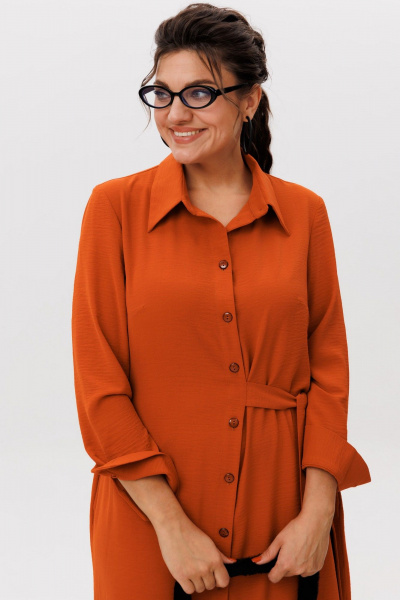 Платье Anelli 1616 кирпичный_поцелуй - фото 3