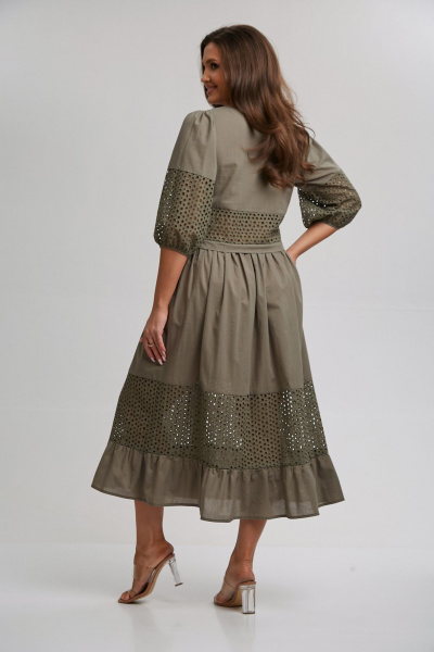 Платье Rishelie 990 хаки - фото 6