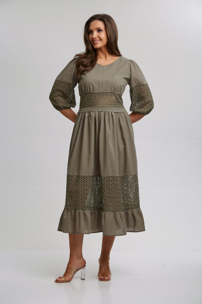 Платье Rishelie 990 хаки - фото 2
